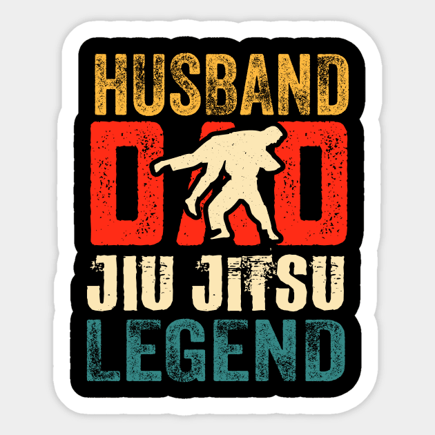 husband dad  jiu jitsu legend Sticker by TheDesignDepot